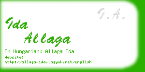 ida allaga business card